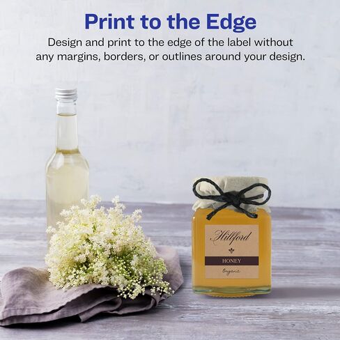 Avery Kraft Brown Square Labels with Sure Feed, 1.5" x 1.5", 1,000 Kraft Brown Labels, Print-to-The-Edge, Laser/Inkjet Printable Labels in Saudi Arabia