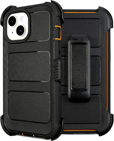 for Defender iPhone 14 Case with Clip,for Holster iPhone 14 Case with Kickstand,for Heavy Duty iPhone 14 Phone Case Rugged 2 Layers of Sturdy,Anti-Drop for Phone Case iPhone 14 Case Protective(Black) in Kuwait