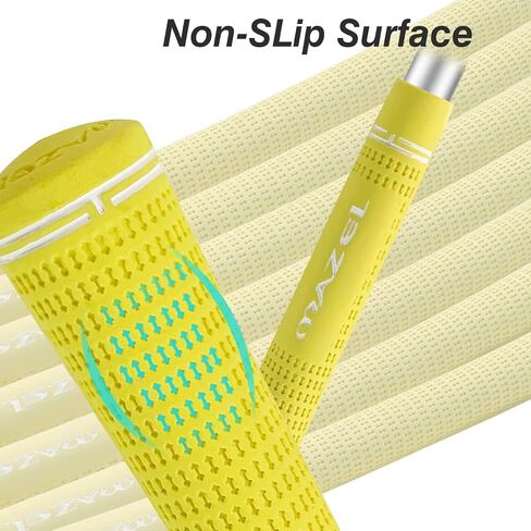 MAZEL Rubber Golf Grips Set of 10 - Midsize/ Standard Non-Slip Performance All-Weather Golf Club Grips for Driver,Chipper,Iron,Hybrid in Saudi Arabia