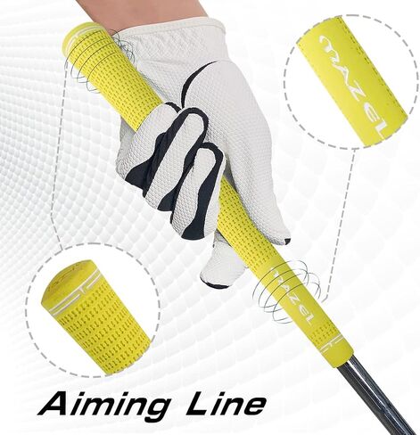 MAZEL Rubber Golf Grips Set of 10 - Midsize/ Standard Non-Slip Performance All-Weather Golf Club Grips for Driver,Chipper,Iron,Hybrid in Saudi Arabia