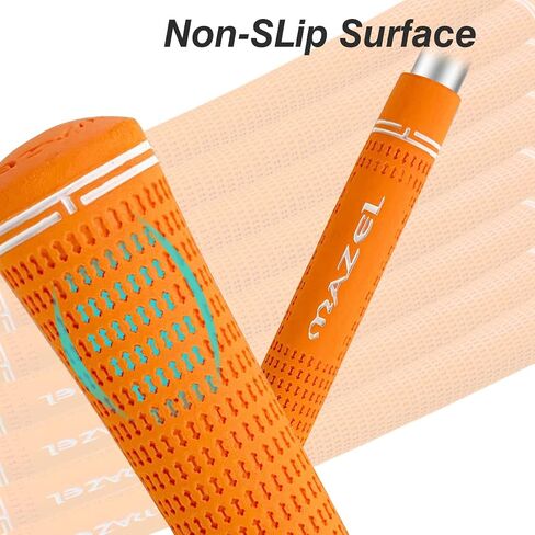 MAZEL Rubber Golf Grips Set of 10 - Midsize/ Standard Non-Slip Performance All-Weather Golf Club Grips for Driver,Chipper,Iron,Hybrid in Saudi Arabia