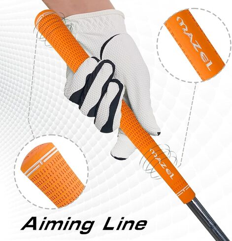 MAZEL Rubber Golf Grips Set of 10 - Midsize/ Standard Non-Slip Performance All-Weather Golf Club Grips for Driver,Chipper,Iron,Hybrid in Saudi Arabia
