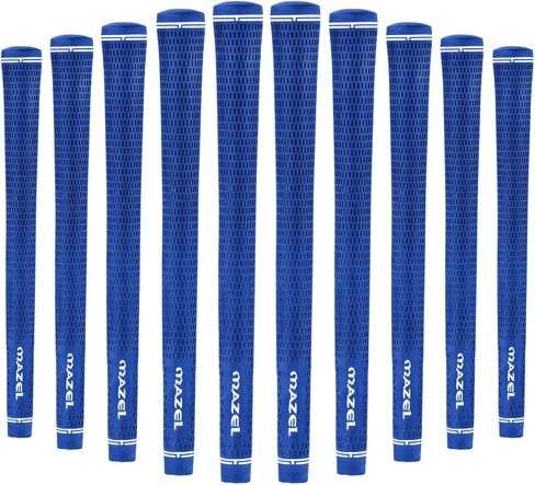 MAZEL Rubber Golf Grips Set of 10 - Midsize/ Standard Non-Slip Performance All-Weather Golf Club Grips for Driver,Chipper,Iron,Hybrid in Saudi Arabia