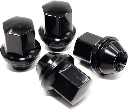 Set of 24 Veritek 14x1.5mm Black 7/8 22mm Hex Duplex Large Wide Acorn Seat OEM Style 1.5 Inch 38.5mm Lug Nuts For Buick Cadillac Chevy Chevrolet Chrysler Dodge Jeep RAM Factory Wheels VPE-14155330BK24 in Saudi Arabia