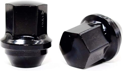 Set of 24 Veritek 14x1.5mm Black 7/8 22mm Hex Duplex Large Wide Acorn Seat OEM Style 1.5 Inch 38.5mm Lug Nuts For Buick Cadillac Chevy Chevrolet Chrysler Dodge Jeep RAM Factory Wheels VPE-14155330BK24 in Saudi Arabia