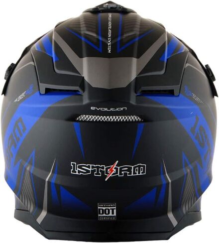 1Storm Adult Motocross Helmet BMX MX ATV Dirt Bike Downhill Mountain Bike Helmet Racing Style H637 in Kuwait