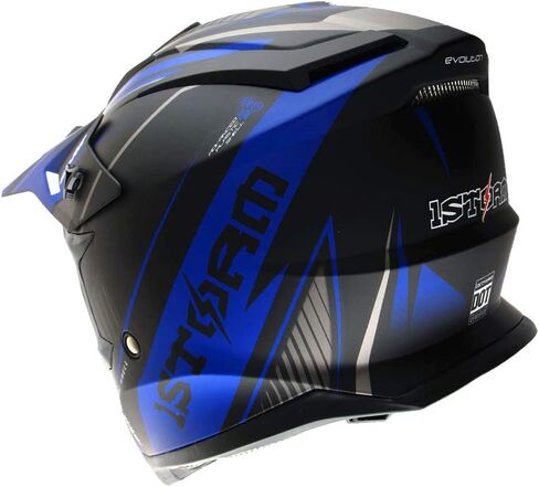 1Storm Adult Motocross Helmet BMX MX ATV Dirt Bike Downhill Mountain Bike Helmet Racing Style H637 in Kuwait