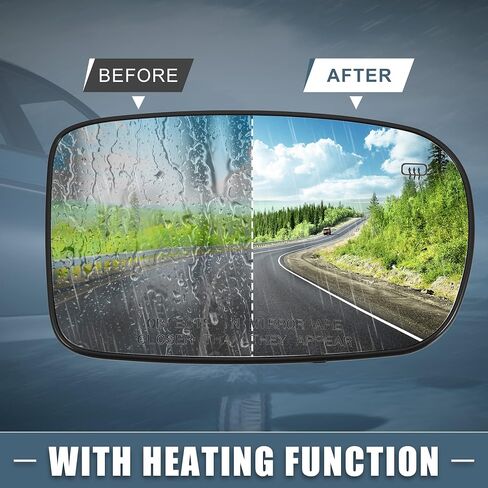 Heated Mirror Glass 68101146AA W/Backing Plate Right Passenger Side Car Exterior Mirror Glass for Chrysler 200 2011-2017 for Dodge Charger 2011-2021 in Saudi Arabia