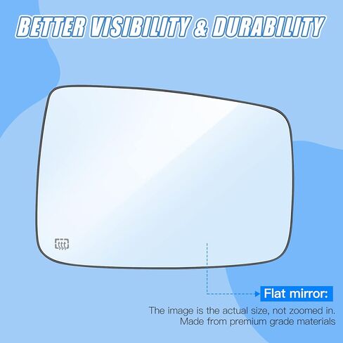 مرآة زجاجية للرؤية الخلفية من جانب السائق، مرآة خارجية متوافقة مع مرآة الشاحنة Ram 1500 2500 2009 2010 2011 2012 2013 2014 2015 2016 2017 2018 (جانب السائق) in Kuwait