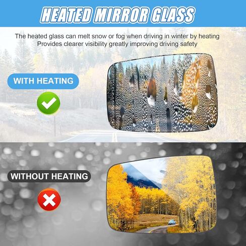 مرآة زجاجية للرؤية الخلفية من جانب السائق، مرآة خارجية متوافقة مع مرآة الشاحنة Ram 1500 2500 2009 2010 2011 2012 2013 2014 2015 2016 2017 2018 (جانب السائق) in Kuwait