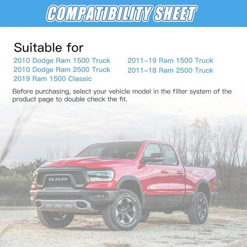 مرآة زجاجية للرؤية الخلفية من جانب السائق، مرآة خارجية متوافقة مع مرآة الشاحنة Ram 1500 2500 2009 2010 2011 2012 2013 2014 2015 2016 2017 2018 (جانب السائق) in Kuwait