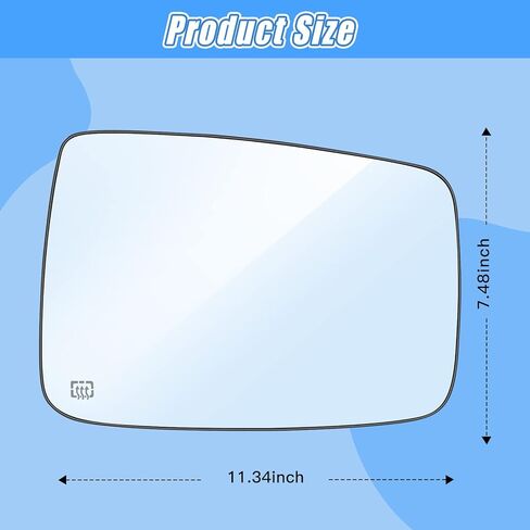 مرآة زجاجية للرؤية الخلفية من جانب السائق، مرآة خارجية متوافقة مع مرآة الشاحنة Ram 1500 2500 2009 2010 2011 2012 2013 2014 2015 2016 2017 2018 (جانب السائق) in Kuwait