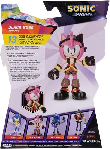 Sonic Prime 5-inch Black Rose - No Place Action Figure 13 points of Articulations. Ages 3+ (Officially licensed by Sega and Netflix) in Saudi Arabia