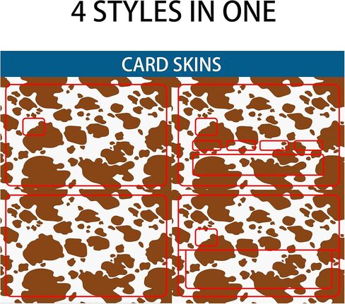 Cow Print Credit Card Stickers for Transportation, Key, Debit, Credit, Card Cover No Bubble, Slim, Waterproof, Anti-Wrinkling Removable Vinyl Bank Skin in Saudi Arabia