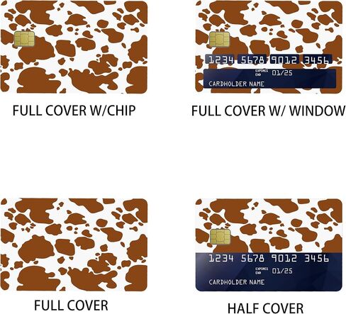 Cow Print Credit Card Stickers for Transportation, Key, Debit, Credit, Card Cover No Bubble, Slim, Waterproof, Anti-Wrinkling Removable Vinyl Bank Skin in Saudi Arabia