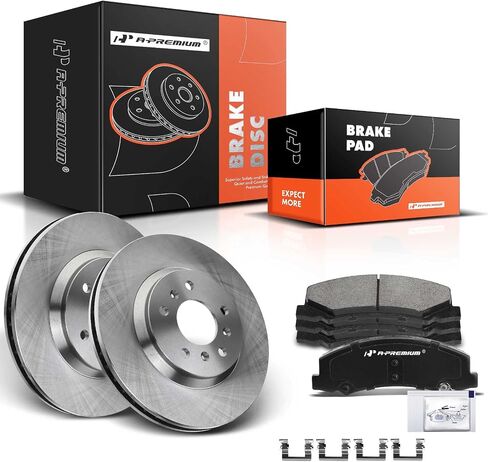 A-Premium 11.93 in (303mm) Front Vented Disc Brake Rotors + Ceramic Pads Kit Compatible with Select Buick and Chevy Models - Lucerne 06-11, Impala 06-13, Impala Limited 14-16, Monte Carlo 06-07, 6-PC in Saudi Arabia