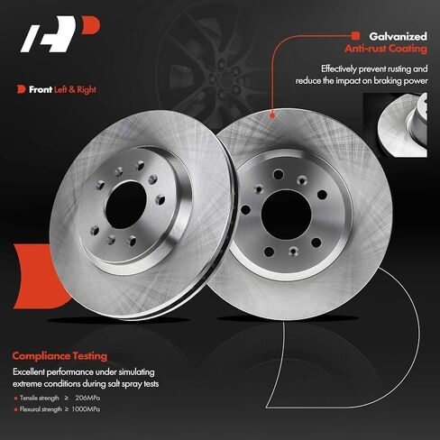A-Premium 11.93 in (303mm) Front Vented Disc Brake Rotors + Ceramic Pads Kit Compatible with Select Buick and Chevy Models - Lucerne 06-11, Impala 06-13, Impala Limited 14-16, Monte Carlo 06-07, 6-PC in Saudi Arabia