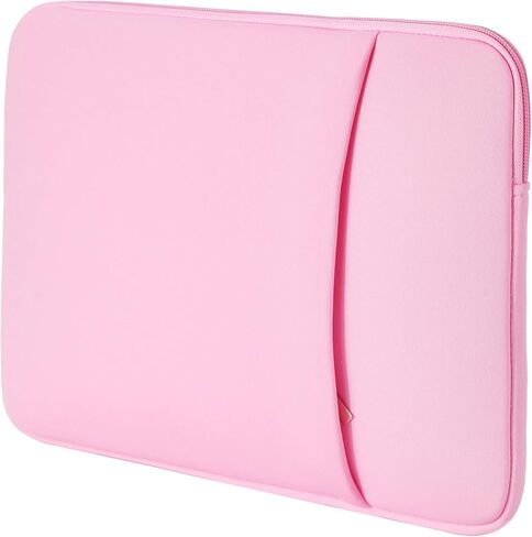 حقيبة كمبيوتر محمول مقاس 15.6 بوصة، وغطاء مبطن ناعم، وحقيبة حمل مع جيب أمامي وحقيبة إكسسوارات، متوافقة مع جهاز كمبيوتر محمول مقاس 15.6 بوصة (وردي، إصدار مطور) in Kuwait