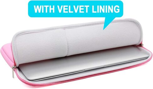 حقيبة كمبيوتر محمول مقاس 15.6 بوصة، وغطاء مبطن ناعم، وحقيبة حمل مع جيب أمامي وحقيبة إكسسوارات، متوافقة مع جهاز كمبيوتر محمول مقاس 15.6 بوصة (وردي، إصدار مطور) in Kuwait