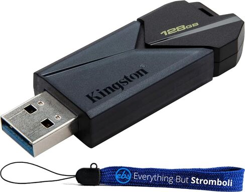 محرك أقراص فلاش USB عالي الأداء Kingston 128GB DataTraveler Exodia Onyx (DTXON/128GB) حزمة مع (1) كل شيء ما عدا حبل سترومبولي in Kuwait
