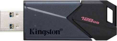 محرك أقراص فلاش USB عالي الأداء Kingston 128GB DataTraveler Exodia Onyx (DTXON/128GB) حزمة مع (1) كل شيء ما عدا حبل سترومبولي in Kuwait
