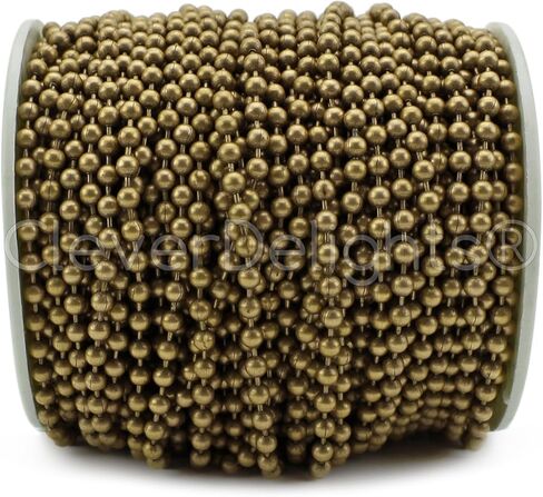 CleverDelights 3.2mm (1/8") Ball Chain - Antique Bronze Color - 100 Feet in Saudi Arabia