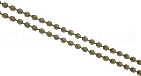 CleverDelights 3.2mm (1/8") Ball Chain - Antique Bronze Color - 100 Feet in Saudi Arabia
