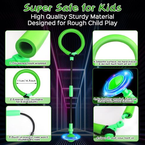 كرة تخطي الكاحل من جالونث - ألعاب خارجية للأطفال والبالغين والبنات والأولاد، مصباح يدوي متوهج خارج الشاطئ والرمل الخلفي، يضيء الألعاب للأعمار 3 4 5 6 7 8 9 10 11 12 13 عامًا هدايا عيد ميلاد باللون الوردي in Kuwait