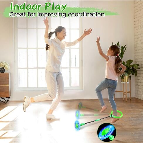 كرة تخطي الكاحل من جالونث - ألعاب خارجية للأطفال والبالغين والبنات والأولاد، مصباح يدوي متوهج خارج الشاطئ والرمل الخلفي، يضيء الألعاب للأعمار 3 4 5 6 7 8 9 10 11 12 13 عامًا هدايا عيد ميلاد باللون الوردي in Kuwait