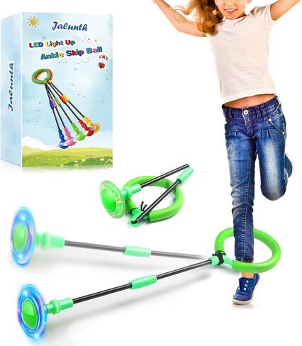 كرة تخطي الكاحل من جالونث - ألعاب خارجية للأطفال والبالغين والبنات والأولاد، مصباح يدوي متوهج خارج الشاطئ والرمل الخلفي، يضيء الألعاب للأعمار 3 4 5 6 7 8 9 10 11 12 13 عامًا هدايا عيد ميلاد باللون الوردي in Kuwait