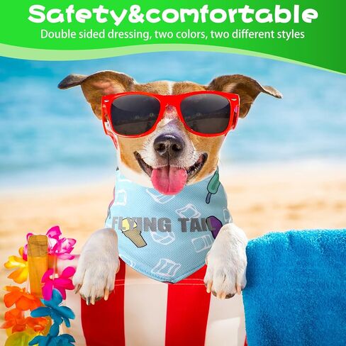 Dog Summer Cool Down Bandana, 3 Layers Special Cooling Materials, Using Water Cool Down, Reversible and Wet Reveal Ice Bandana, Cooling Reflective Dog Bandana (Blue.S) in Saudi Arabia