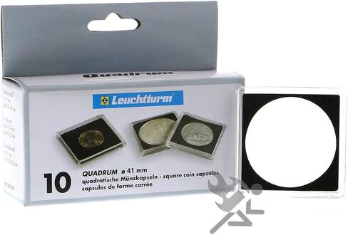 (10) كبسولات حامل العملات المعدنية المربعة مقاس 41 مم 2 × 2 بوصة منارة سنابلوك للنسر الفضي الأمريكي 1 أونصة in Kuwait