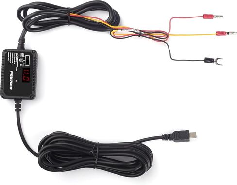 طقم أسلاك صلبة لكاميرا داش كام من بروفيو، حماية ذكية وقابلة للتعديل للجهد المنخفض تناسب 98% من كاميرا داش كام، مجموعة أسلاك صلبة من النوع C بطول 13 قدم لكاميرا داش كام تحول 12 فولت-24 فولت إلى 5 فولت/ 3 أمبير مع مجموعة الصمامات والتركيب in Kuwait