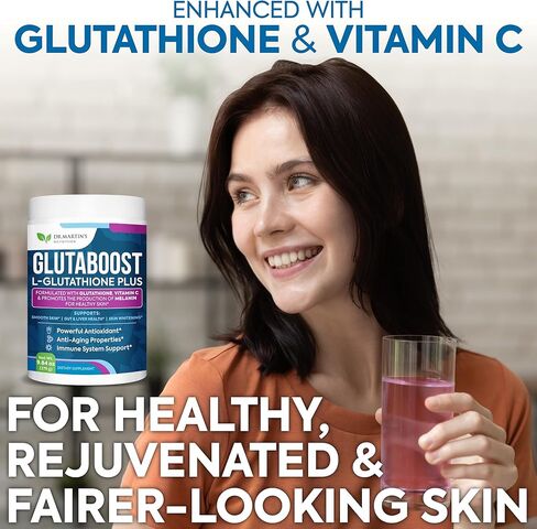 6970mg Glutathione | Powerful Antioxidant | Anti-Aging Formula for Skin Health, Whitening & Pigmentation | Supports Immune System, Gut Health & Liver Detox | Enhanced with Vitamin C, Collagen & More in Kuwait