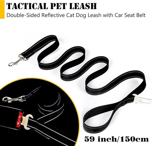 حزام ومقود تكتيكي للقطط للمشي مقاوم للهروب، حزام صدرية للقطط قابل للتعديل سهل التحكم مع زي رعاة البقر للحيوانات الأليفة للقطط والجرو والكلاب الصغيرة (أخضر جيشي وأسود) in Kuwait