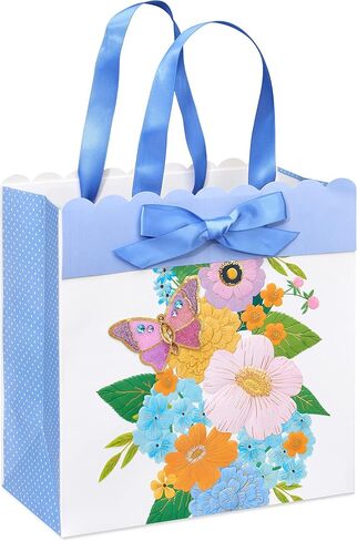 Papyrus 9" Medium Gift Bag (Jacobean Floral) for Birthdays, Weddings, Bridal Showers, Baby Showers and All Occasions (1-Bag) in Saudi Arabia
