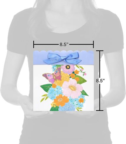 Papyrus 9" Medium Gift Bag (Jacobean Floral) for Birthdays, Weddings, Bridal Showers, Baby Showers and All Occasions (1-Bag) in Saudi Arabia