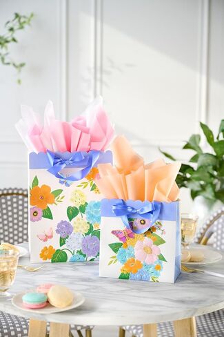Papyrus 9" Medium Gift Bag (Jacobean Floral) for Birthdays, Weddings, Bridal Showers, Baby Showers and All Occasions (1-Bag) in Saudi Arabia