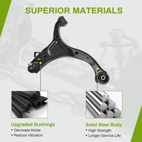 AUTOSAVER88 Front Suspension Kit Compatible with 2007-2012 Hyundai Santa Fe, 2011-2013 Kia Sorento. w/Control Arm, Tie Rod, Sway Bar Link in Saudi Arabia