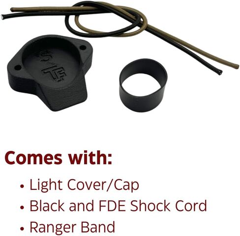 غطاء خفيف للمصابيح الكاشفة المثبتة على الأسلحة | غطاء عدسة البندقية متوافق مع Surefire/Streamlight/Olight/Cloud Defense in Kuwait