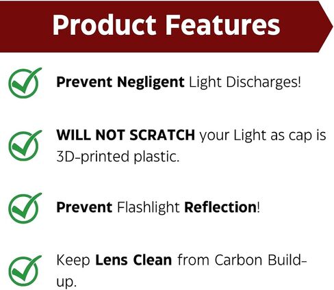 غطاء خفيف للمصابيح الكاشفة المثبتة على الأسلحة | غطاء عدسة البندقية متوافق مع Surefire/Streamlight/Olight/Cloud Defense in Kuwait