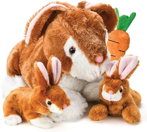 PREXTEX Easter Egg Stuffed Animals Plushie with Toy Accessories - Zip Up Small Toys with Storage | Kids Stuffed Animal Dolls, Baby Gift Bag, Party Favor, Birthday Gift Set | Baby Boy & Girl Age 3-5+ in Kuwait