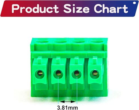 10 PCS 3.81mm 4 Pin Phoenix Type Connector Green PCB Screw Terminal Block Pole, 10PCS in Saudi Arabia
