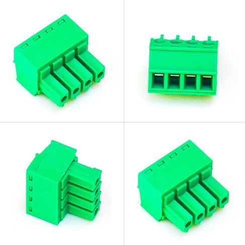 10 PCS 3.81mm 4 Pin Phoenix Type Connector Green PCB Screw Terminal Block Pole, 10PCS in Saudi Arabia