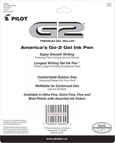 Pilot, G2 Premium Gel Roller Pens, Bold Point 1 mm, Pack of 8, Assorted Colors in Saudi Arabia