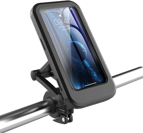 Waterproof Bike Phone Mount,Motorcycle Phone Holder,Motorcycle Handlebar Phone Clamp with 360° Rotation for Smartphone Under 7.0" in Kuwait