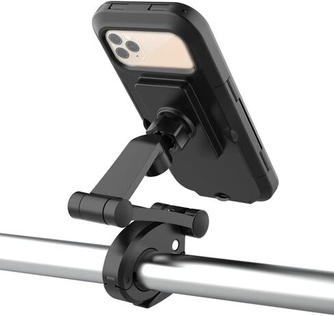 Waterproof Bike Phone Mount,Motorcycle Phone Holder,Motorcycle Handlebar Phone Clamp with 360° Rotation for Smartphone Under 7.0" in Kuwait