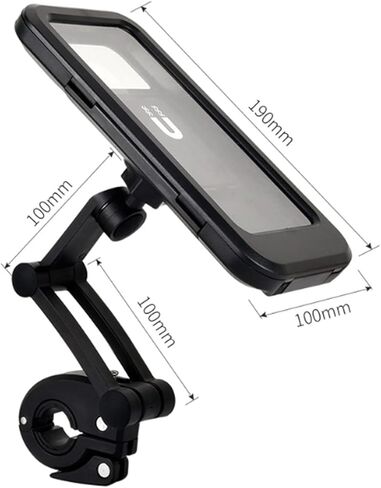 Waterproof Bike Phone Mount,Motorcycle Phone Holder,Motorcycle Handlebar Phone Clamp with 360° Rotation for Smartphone Under 7.0" in Kuwait