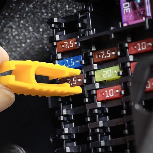 30 Pcs Automobile Fuse Pullers Yellow Fuse Extraction Tools Mini Plastic Fuse Pullers for Car Motorcycle Truck SUV Automotive Fuses Replacement in Saudi Arabia