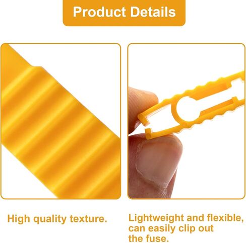 30 Pcs Automobile Fuse Pullers Yellow Fuse Extraction Tools Mini Plastic Fuse Pullers for Car Motorcycle Truck SUV Automotive Fuses Replacement in Saudi Arabia